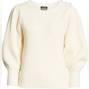 Halogen x Atlantic-Pacific Balloon Sleeve Wool/Cashmere Sweater